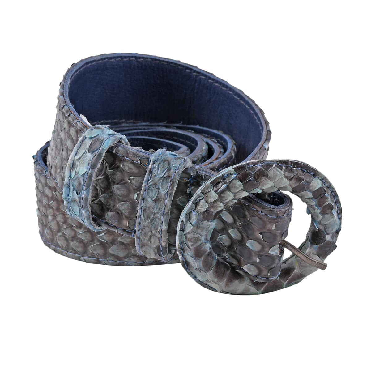 The Pelle Collection Multi Color 100% Genuine Python Leather Women's Belt - M-L image number 0