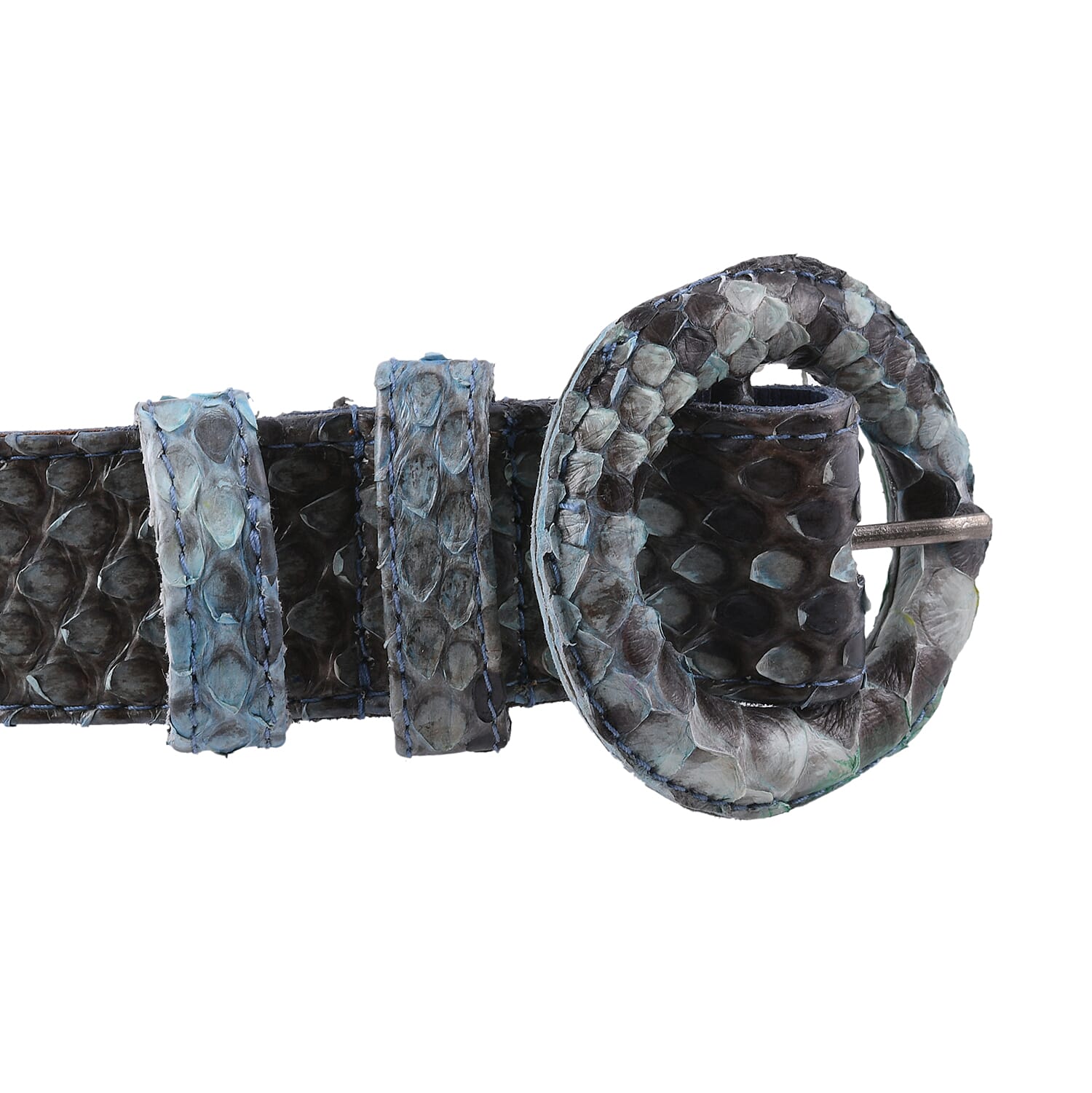 The Pelle Collection Multi Color 100% Genuine Python Leather Women's Belt - M-L