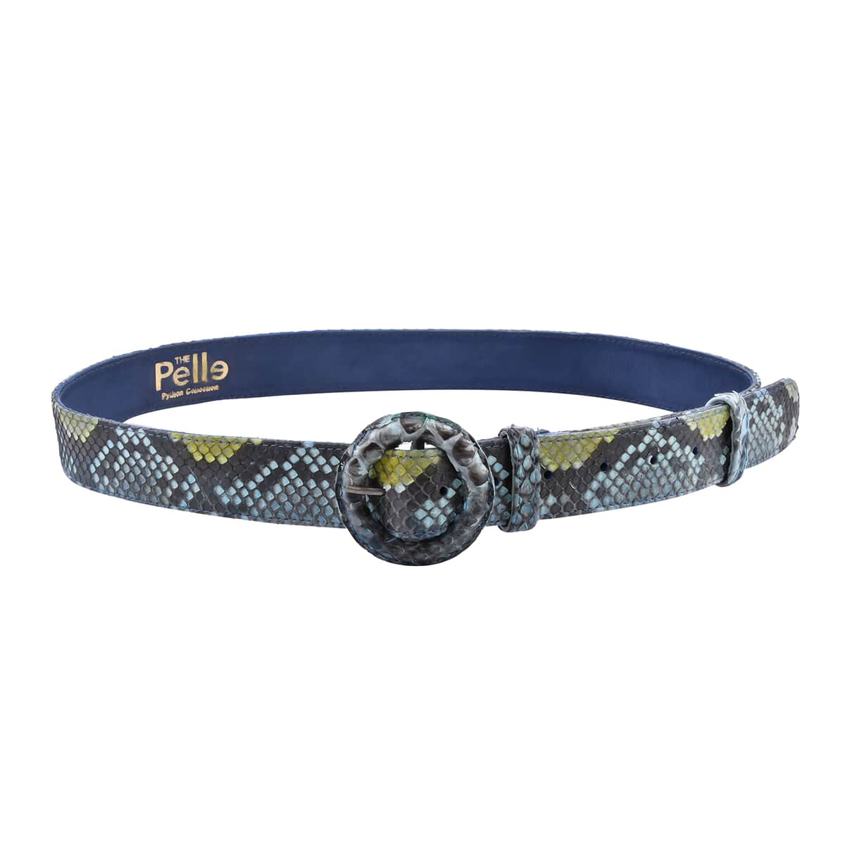 The Pelle Collection Multi Color 100% Genuine Python Leather Women's Belt - L-XL image number 0