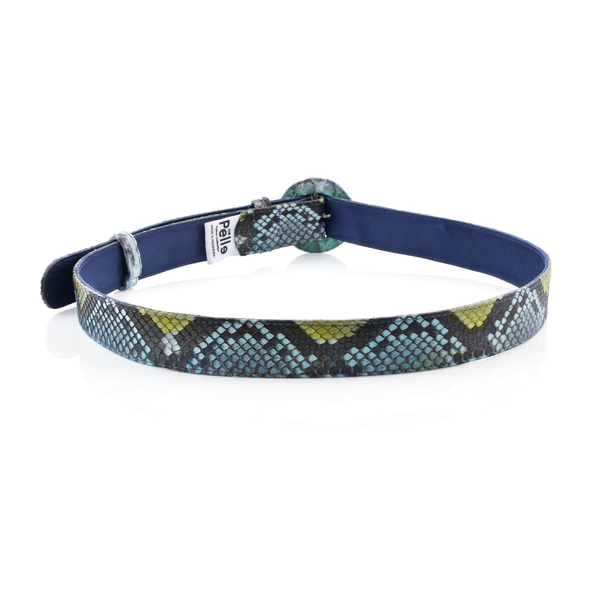 The Pelle Collection Multi Color 100% Genuine Python Leather Women's Belt - L-XL image number 1