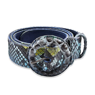 The Pelle Collection Multi Color 100% Genuine Python Leather Women's Belt - L-XL