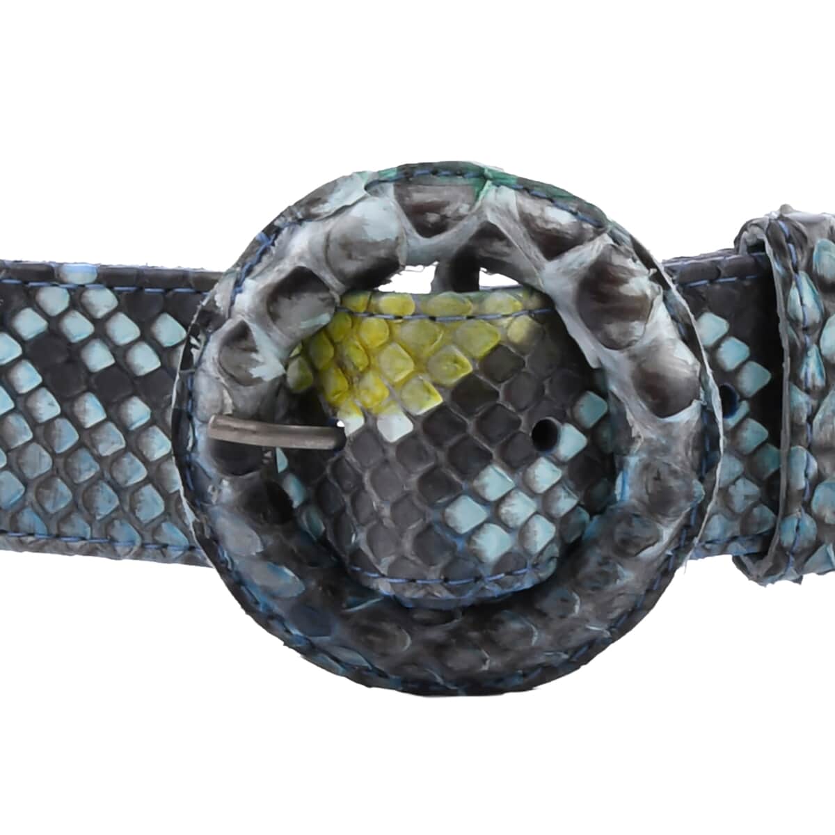 The Pelle Collection Multi Color 100% Genuine Python Leather Women's Belt - L-XL image number 3