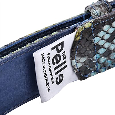 The Pelle Collection Multi Color 100% Genuine Python Leather Women's Belt - L-XL