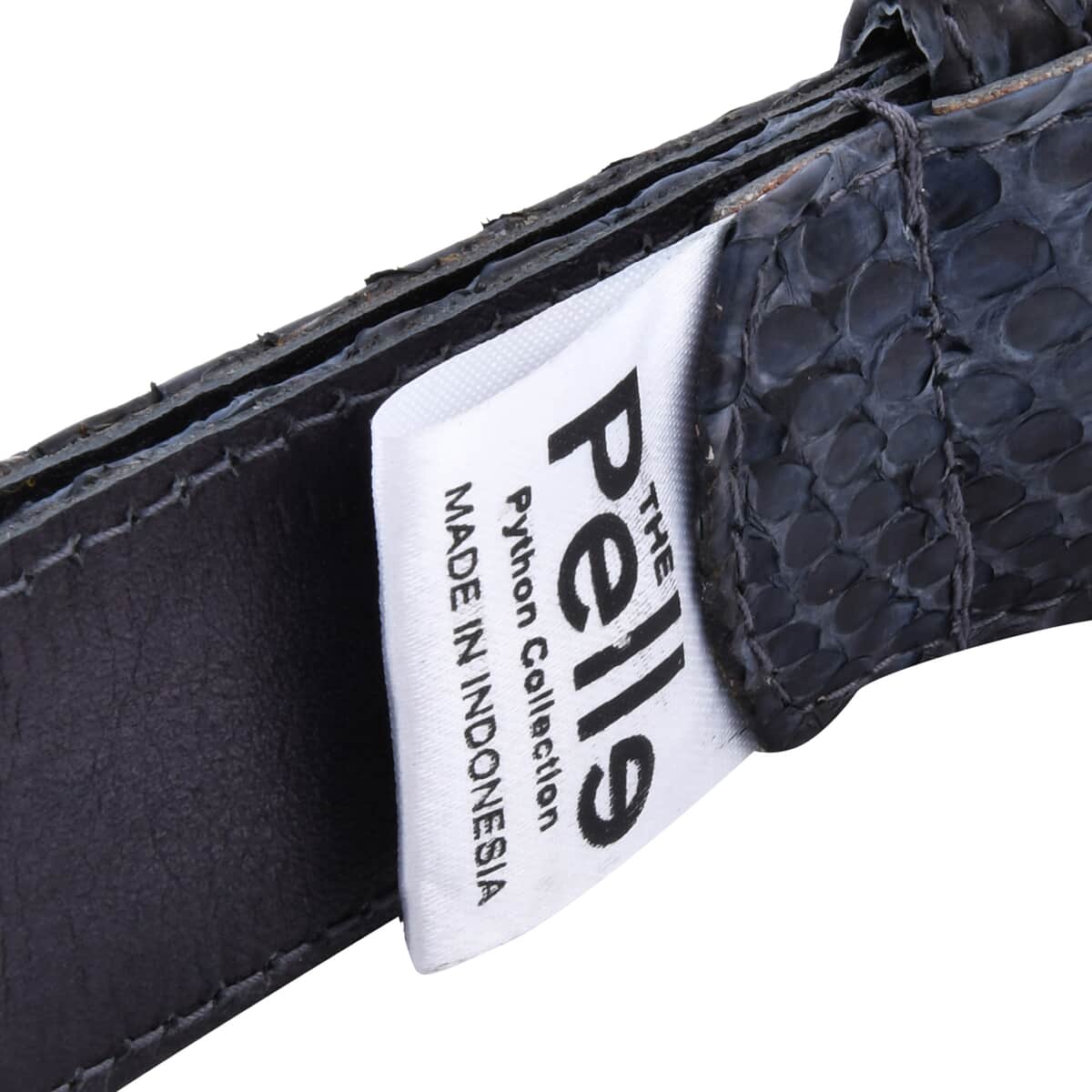 The Pelle Collection Dark Gray 100% Genuine Python Leather Men's Belt S-M | Genuine Leather Belt for Jeans | Leather Belt for Men image number 4