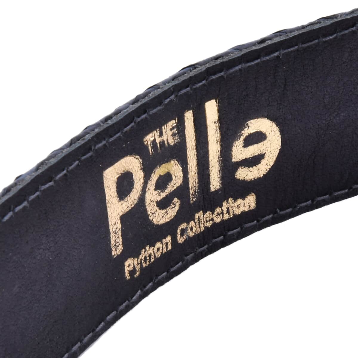 The Pelle Collection Dark Gray 100% Genuine Python Leather Men's Belt S-M | Genuine Leather Belt for Jeans | Leather Belt for Men image number 5