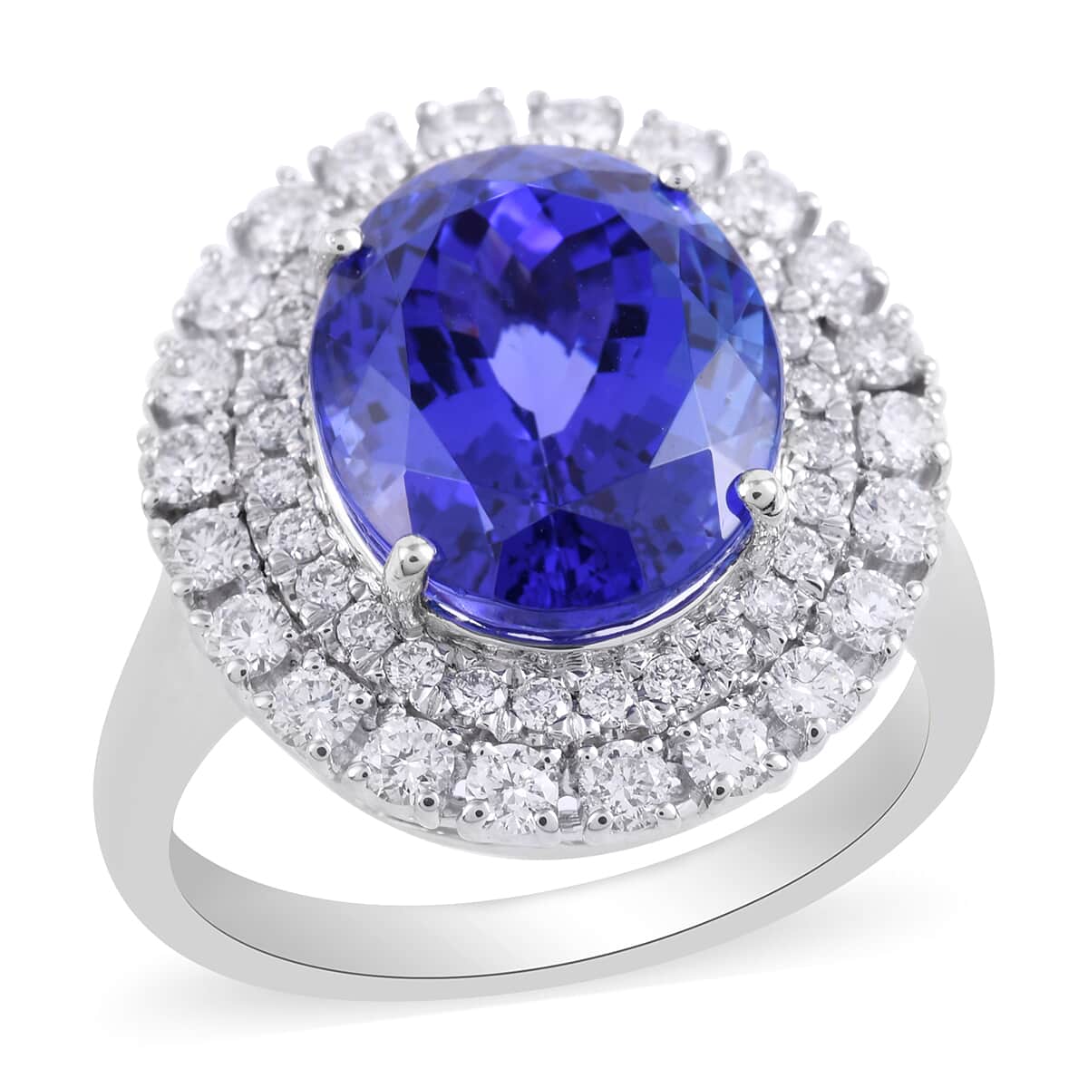 One of a Kind RHAPSODY 950 Platinum AAAA Tanzanite and Diamond E-F VS Cocktail Ring 9.74 Grams 7.70 ctw image number 0
