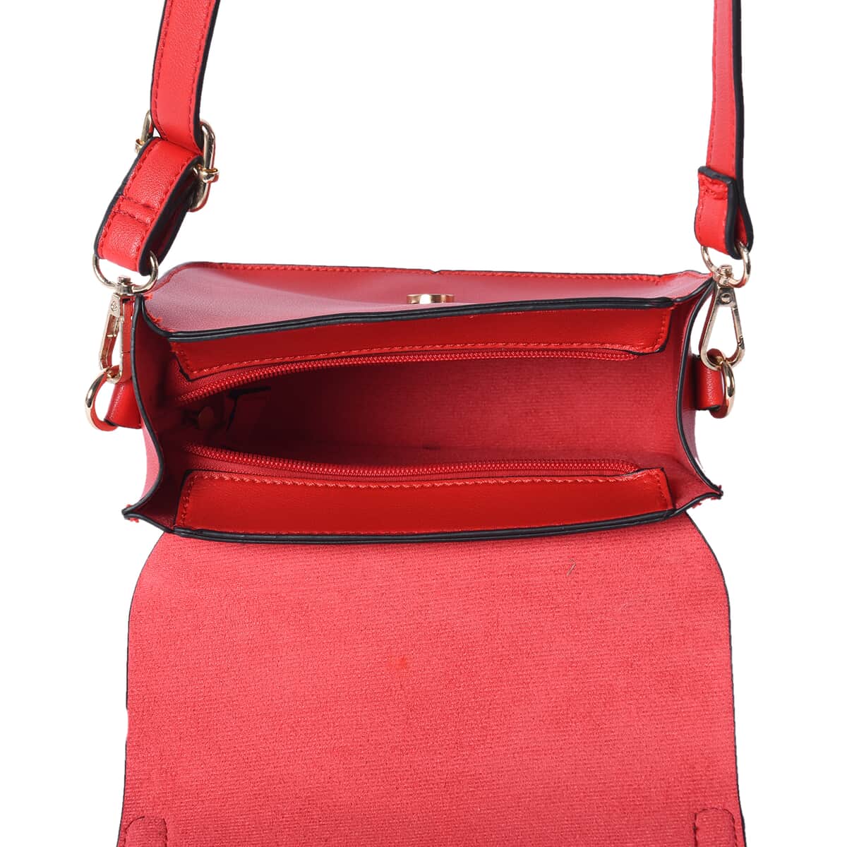 Red and Green Reindeer Antler Crossbody Bag with Detachable Adjustable Shoulder Strap image number 3