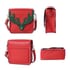 Red and Green Reindeer Antler Crossbody Bag with Detachable Shoulder Strap, Faux Leather Crossbody Bag for Women, Handbag, Perfect Pick for Christmas Party image number 4
