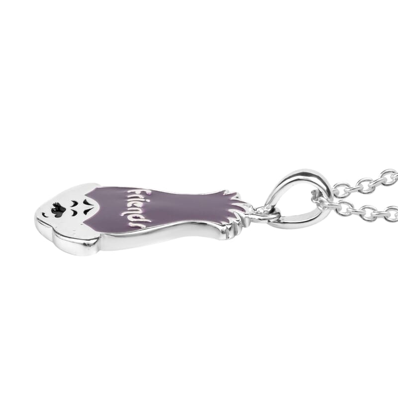 Set of 2 Dream Works Trolls 'Hug Time' Pendant Necklace 18 Inches in Silvertone