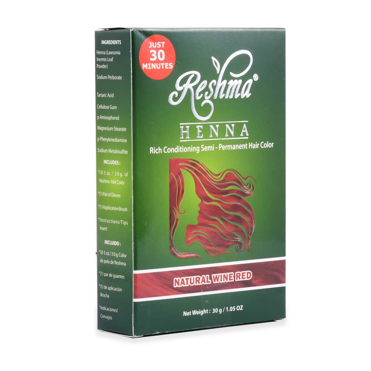 Reshma Henna Rich Conditioning Semi Permanent Hair Color -Natural Wine Red image number 0