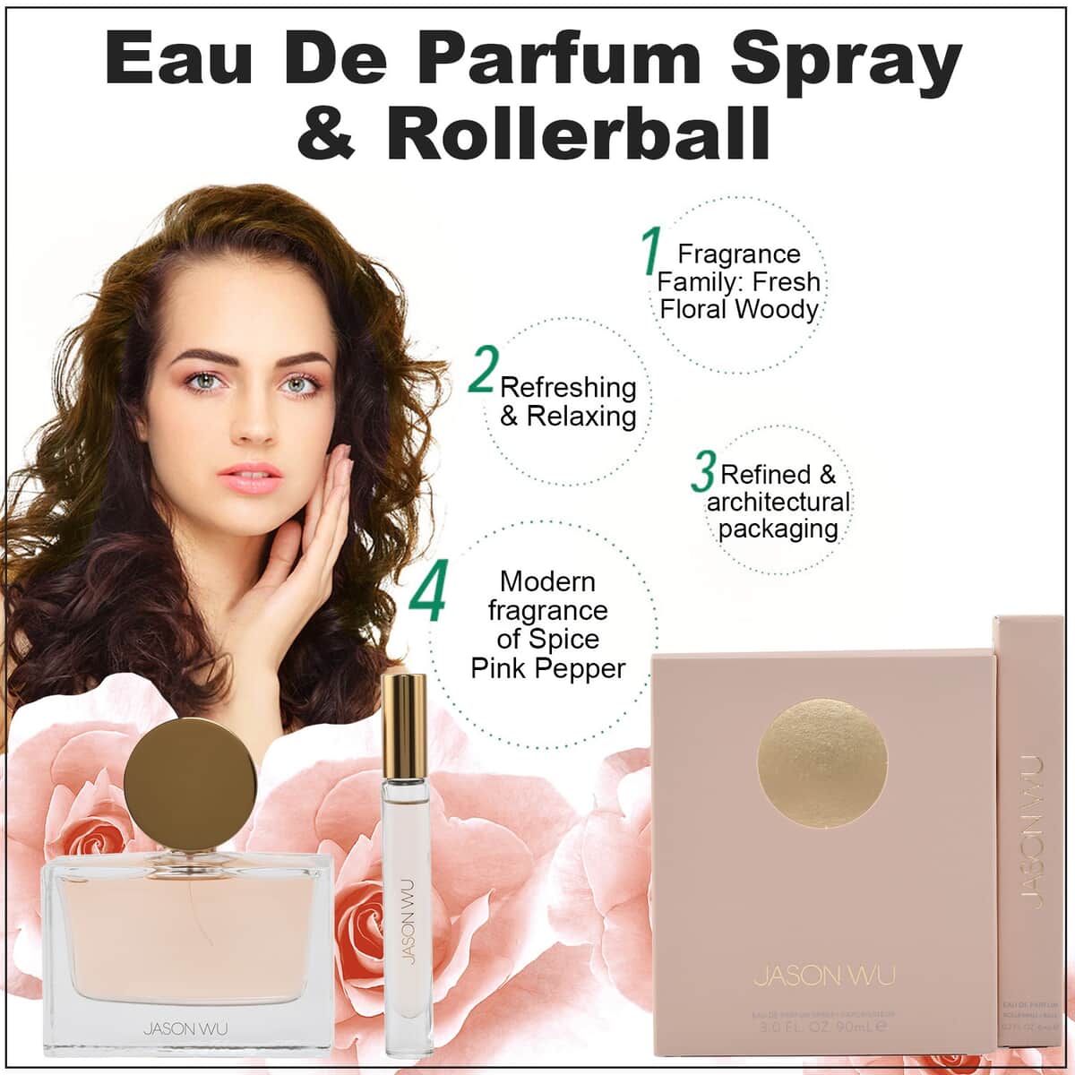 JASON WU Eau De Parfum Spray 3 fl oz and Rollerball 0.2 fl oz image number 4