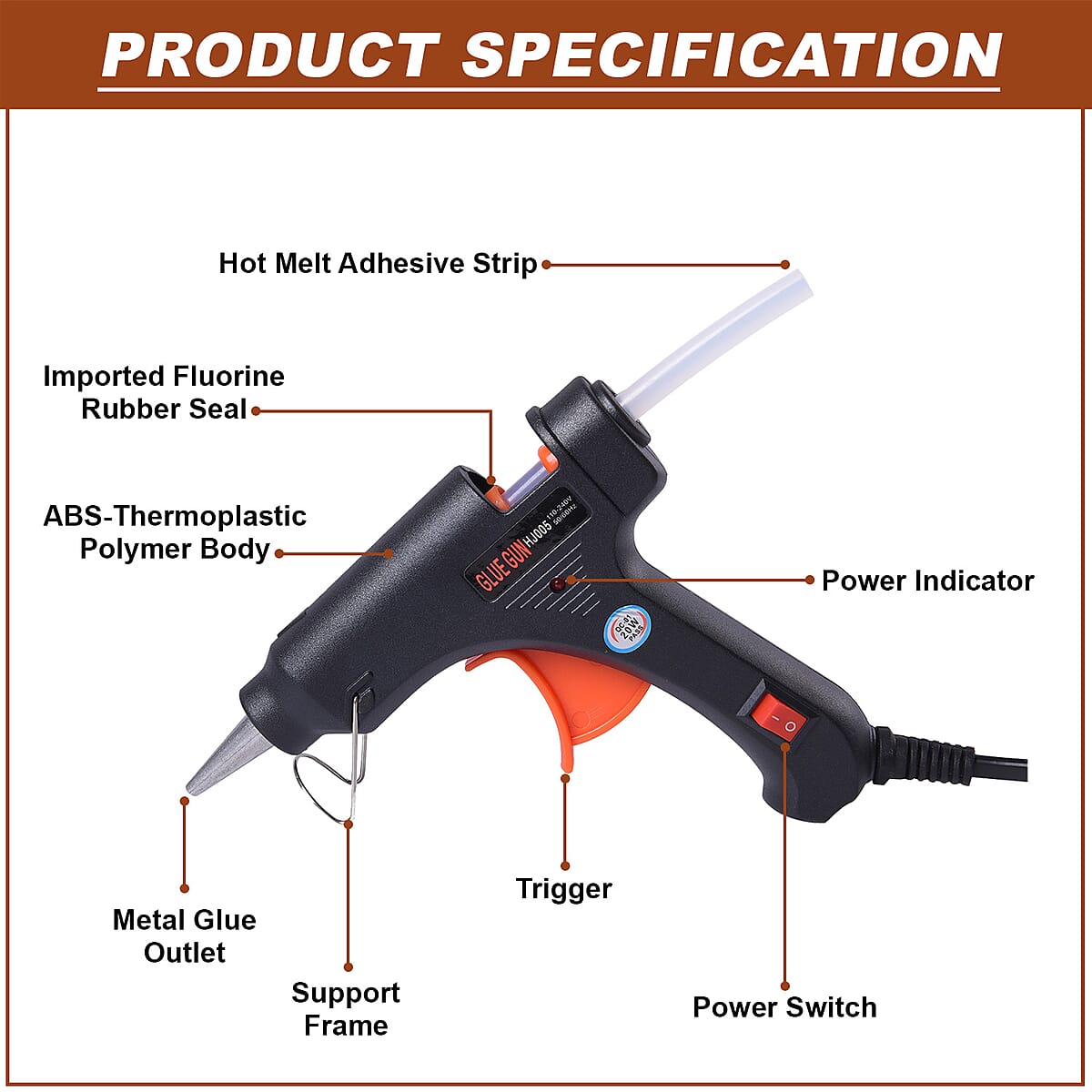 Mini Heating Hot Melt Glue Gun with 30pcs Melt Glue Sticks image number 2