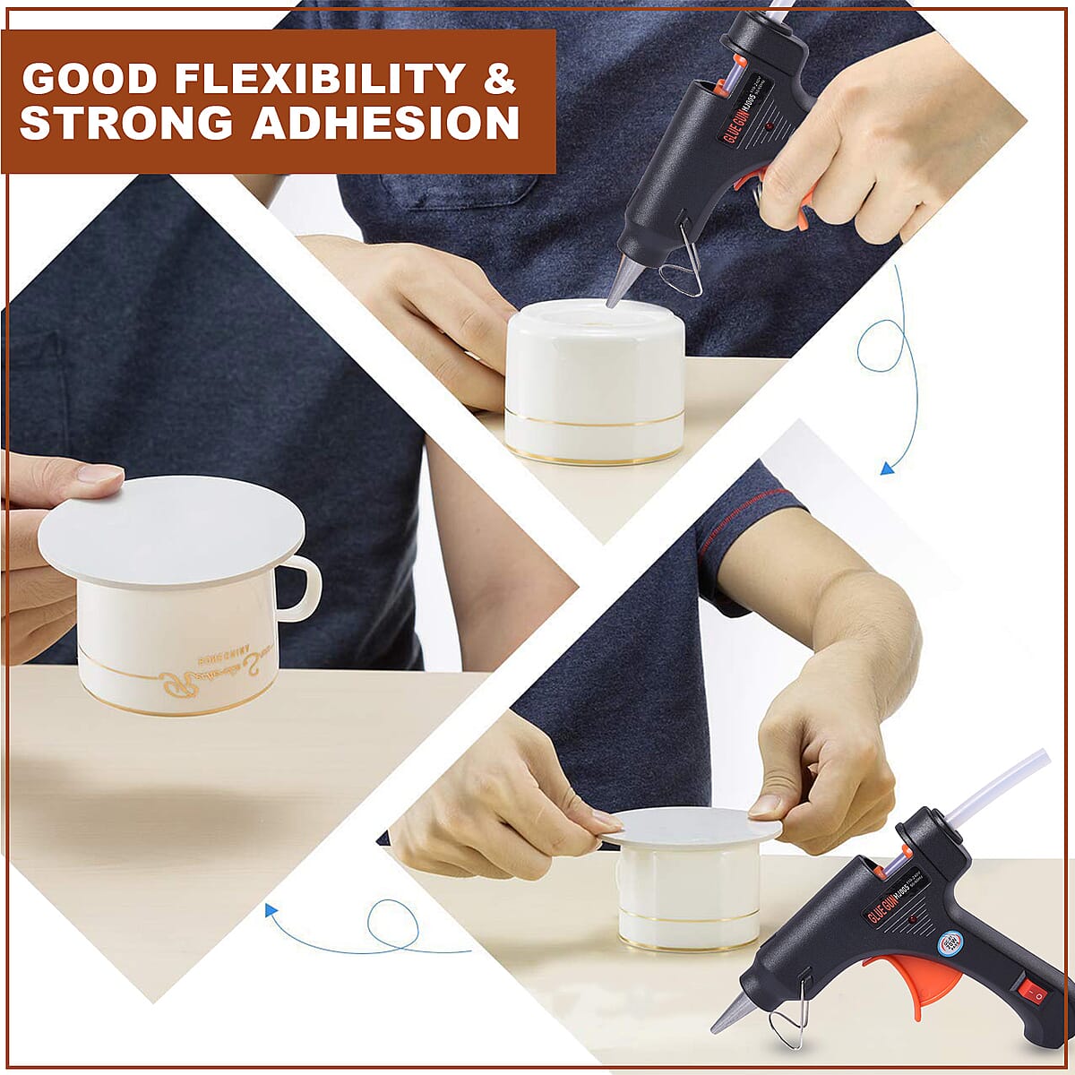 Mini Heating Hot Melt Glue Gun with 30pcs Melt Glue Sticks image number 3