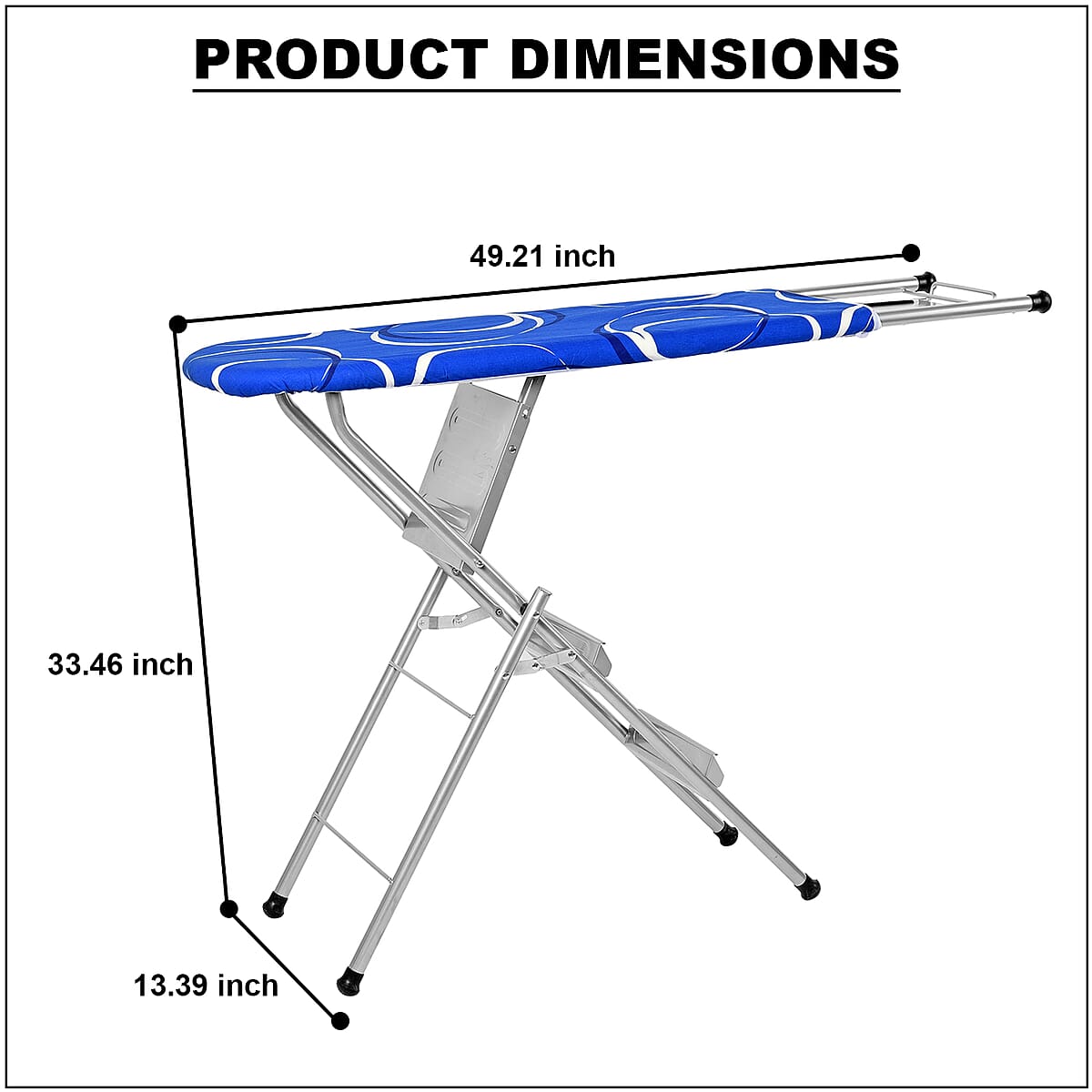 Blue Multi-function Iron Board with Step Ladder image number 3