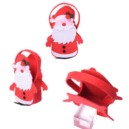 Set of 3 Christmas Decoration Polyester 3D Felt Santa, Beer and Deer Candy Bag image number 3
