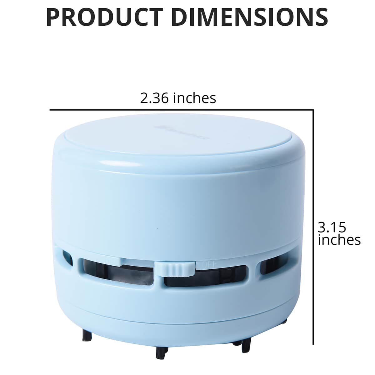 Blue Nylon Desktop Dry Vacuum Cleaner (3.15"x2.36") image number 3