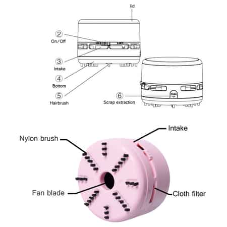 Pink Nylon Desktop Dry Vacuum Cleaner | Desk Cleaner | Silent Sofa Vacuum Cleaner | Best Bed Vacuum Cleaner | Mini Car Vacuum Cleaner image number 2
