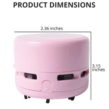 Pink Nylon Desktop Dry Vacuum Cleaner | Desk Cleaner | Silent Sofa Vacuum Cleaner | Best Bed Vacuum Cleaner | Mini Car Vacuum Cleaner image number 3