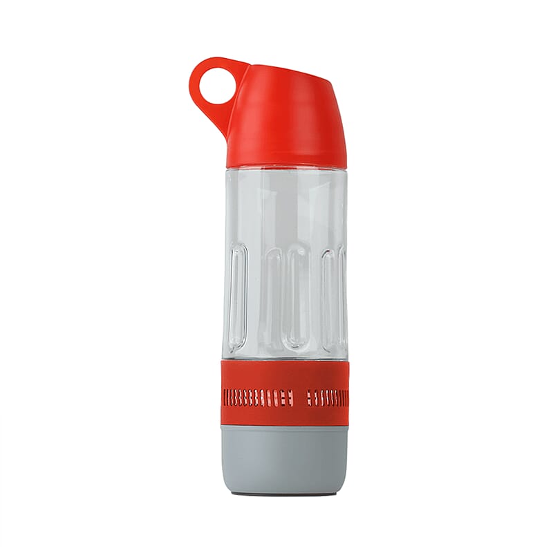 Red 2 in 1 Water Bottle with Bluetooth Speaker