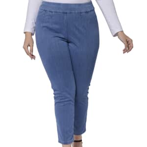 JOVIE Blue Pleated Jeggings - S