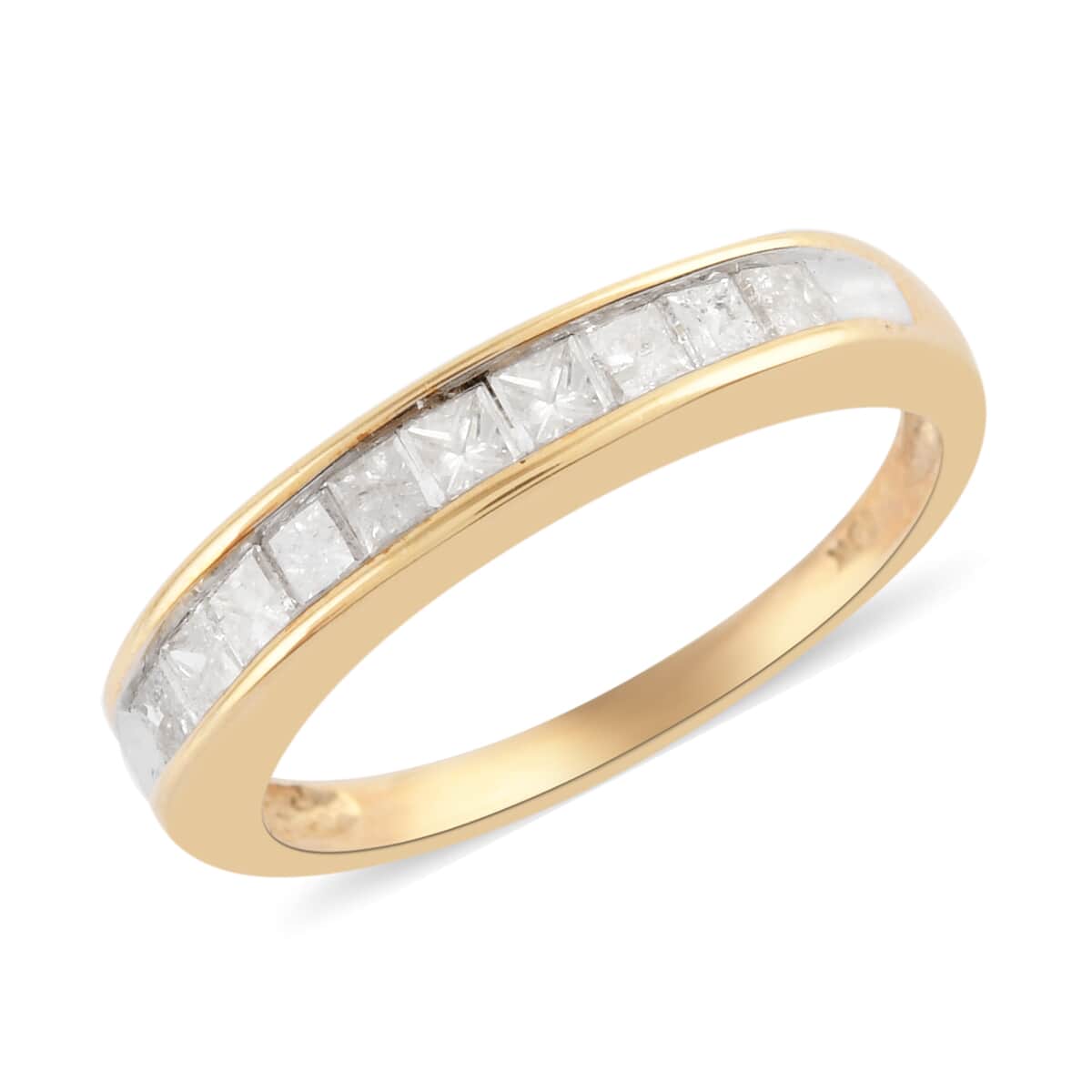 NY Closeout 10K Yellow Gold Diamond Band Ring (Size 7.0) 2.60 Grams 0.60 ctw image number 0