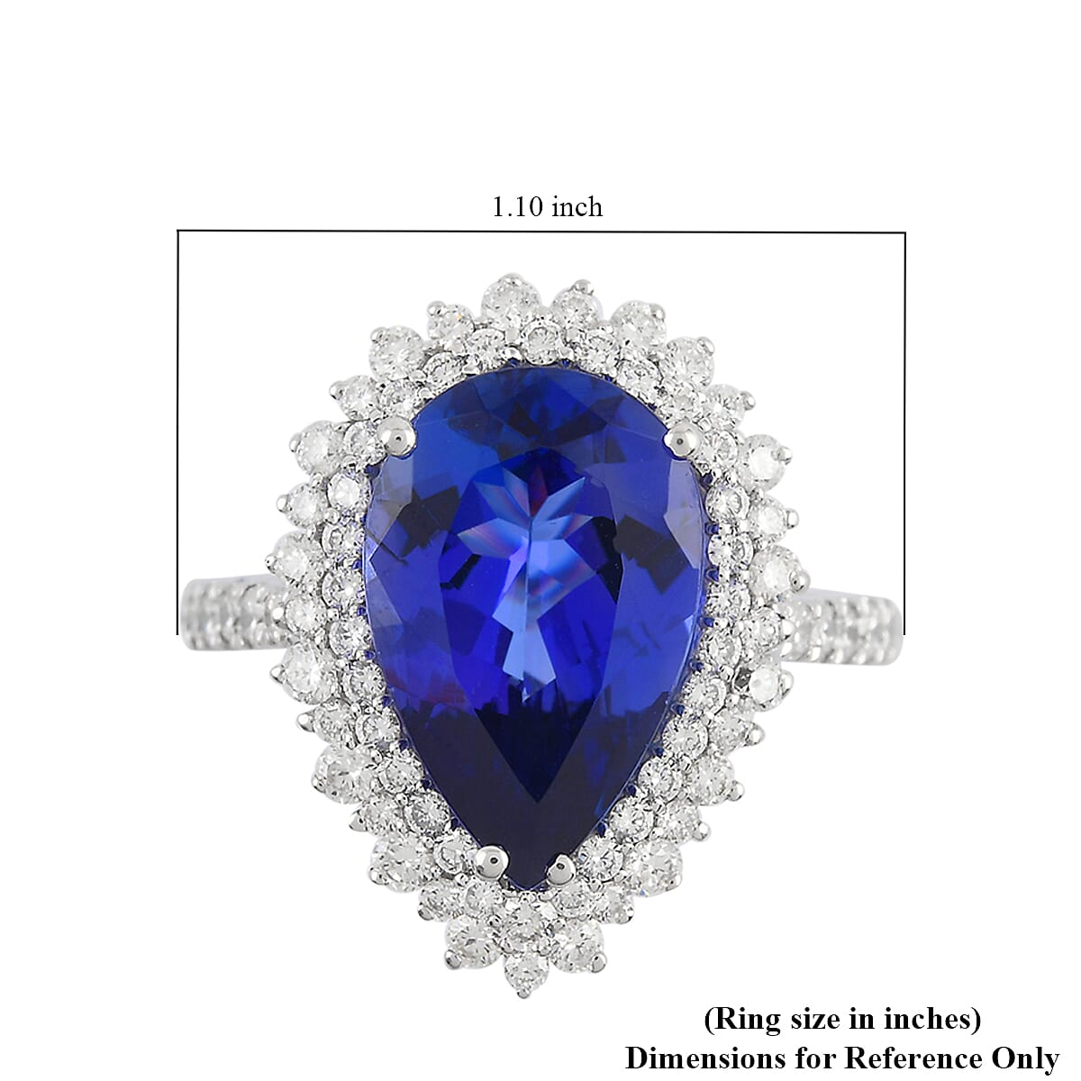 ONE OF A KIND Rhapsody 950 Platinum AAAA Tanzanite and E-F VS Diamond Ring (Size 7.0) 7.13 Grams 5.35 ctw image number 4