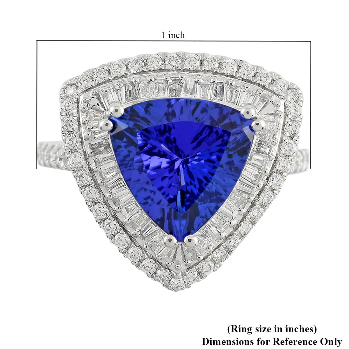 One of a Kind RHAPSODY 950 Platinum AAAA Tanzanite and Diamond E-F VS Ring (Size 7.0) 11 Grams 4.60 ctw image number 4