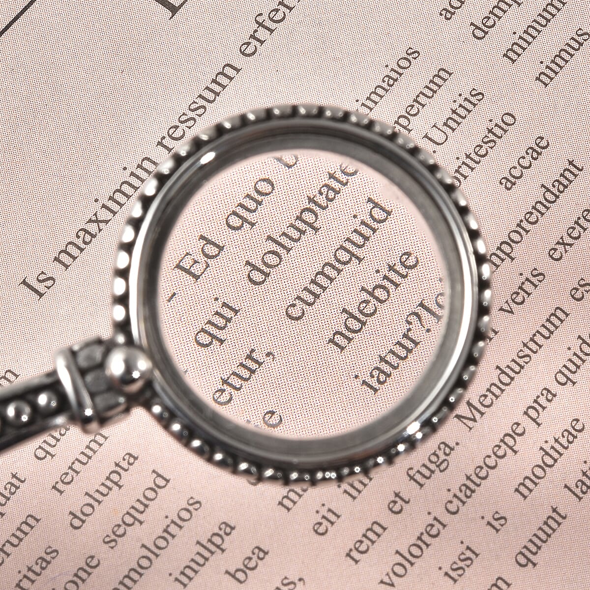 Magnifying Glass Pendant Necklace (24 in) in Stainless Steel image number 2