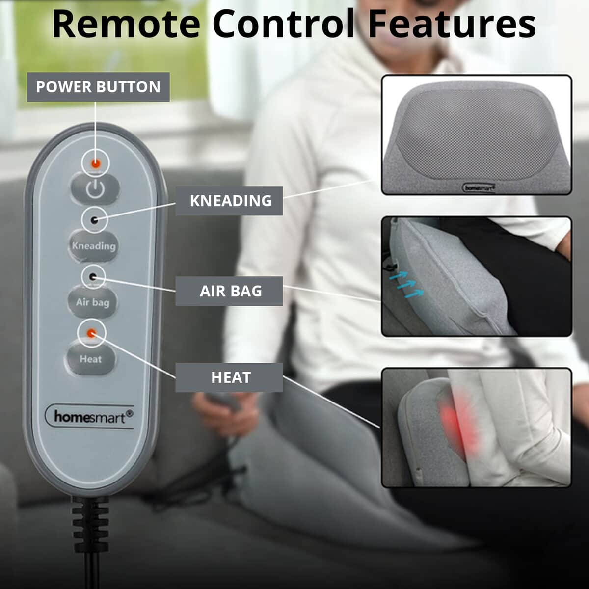 Light Grey Foldable Massage Chair with Remote Control image number 2