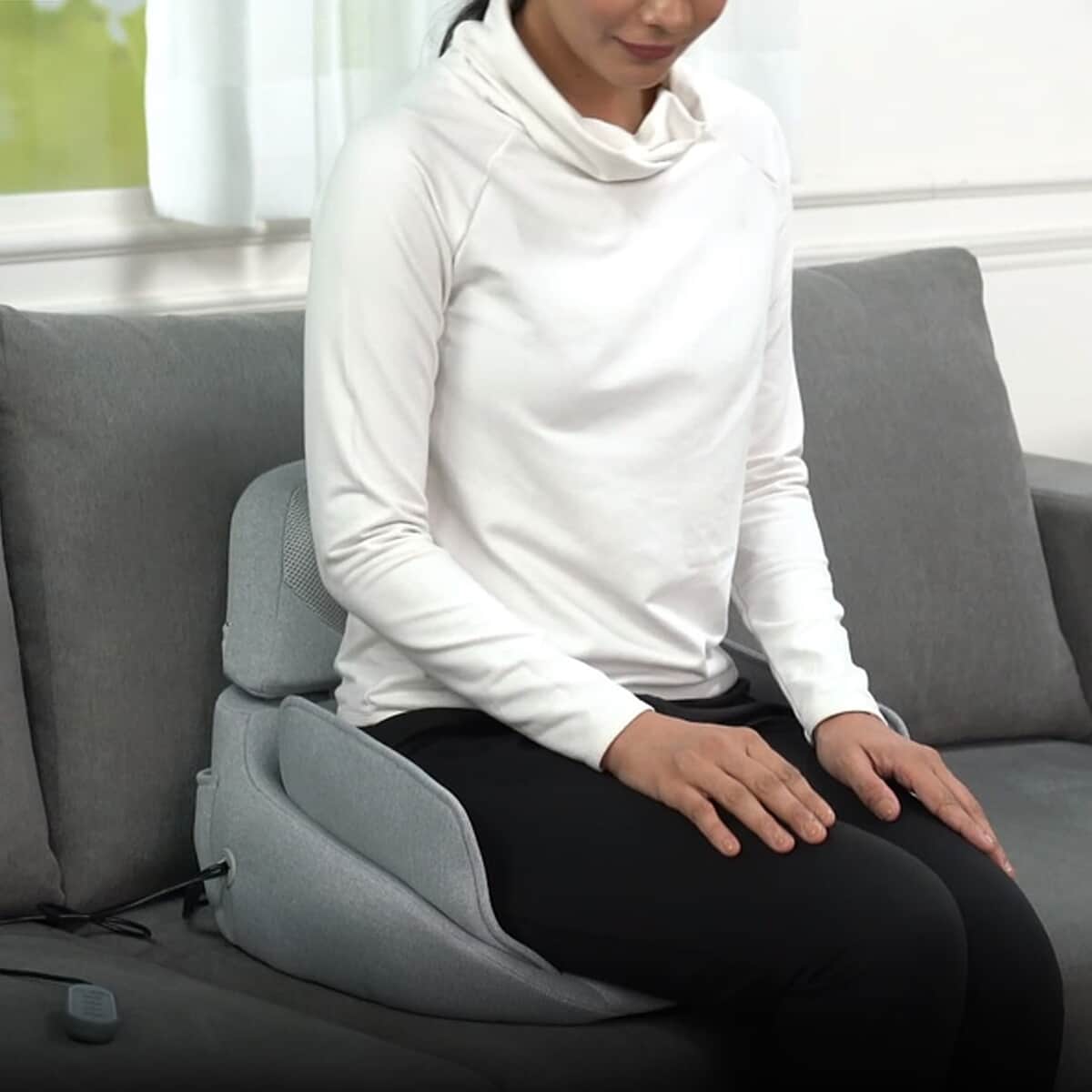 Light Grey Foldable Massage Chair with Remote Control image number 4
