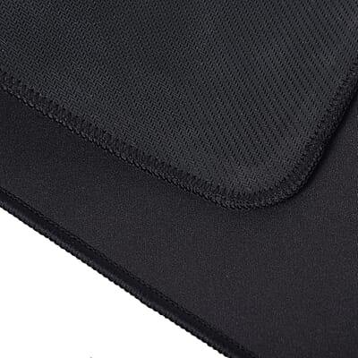 Black Faux Leather Wooden Grain, Fiber Wireless Charger Mouse Pad