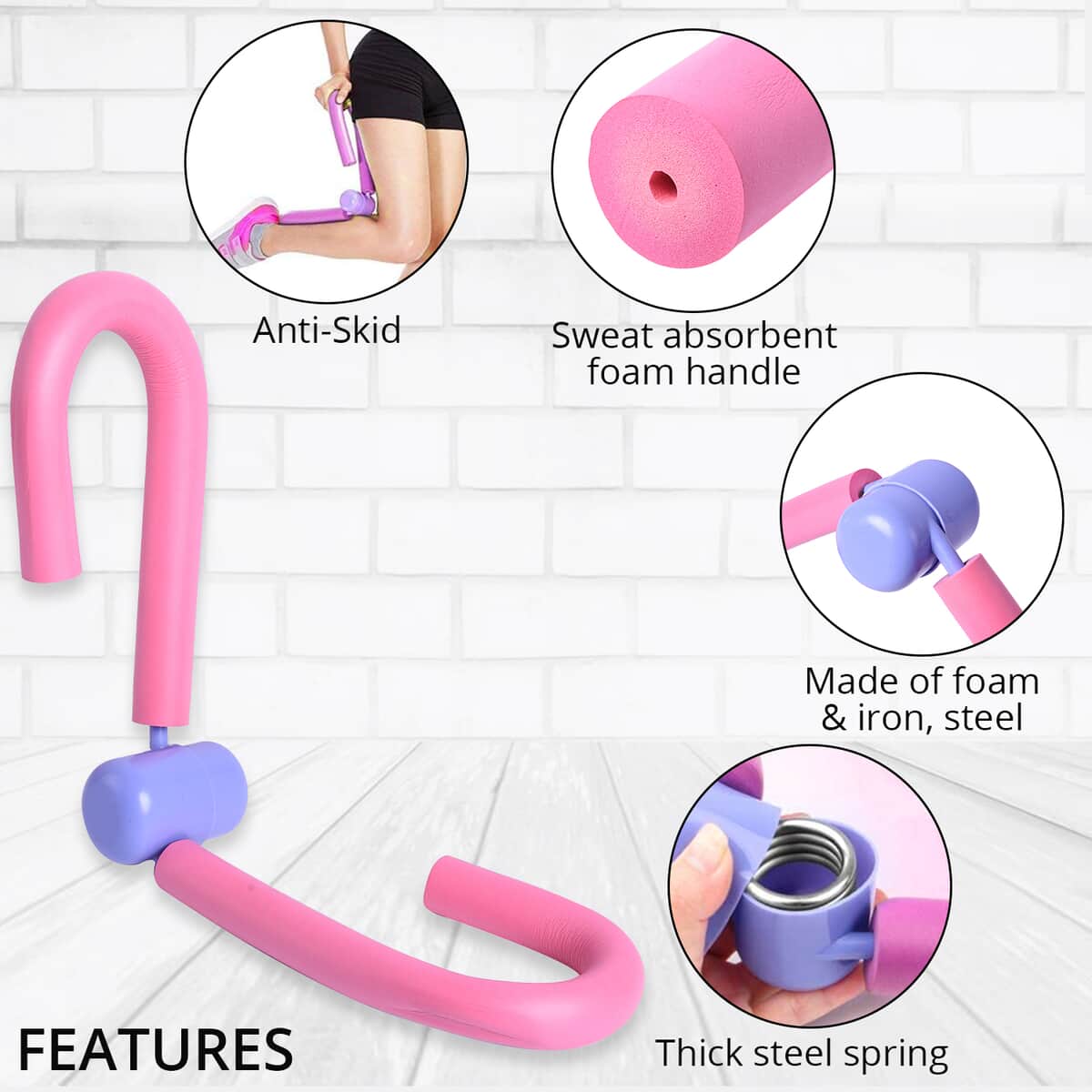 SoulSmart Pink Thigh Master Toner Yoga Exerciser Leg Arm Body Fitness Machine image number 2