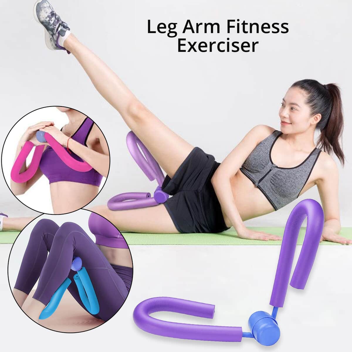 SoulSmart Purple Thigh Master Toner Yoga Exerciser Leg Arm Body Fitness Machine image number 1