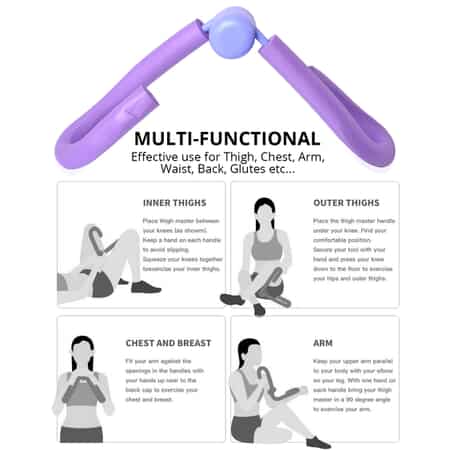 SoulSmart Purple Thigh Master Toner Yoga Exerciser Leg Arm Body Fitness Machine image number 4