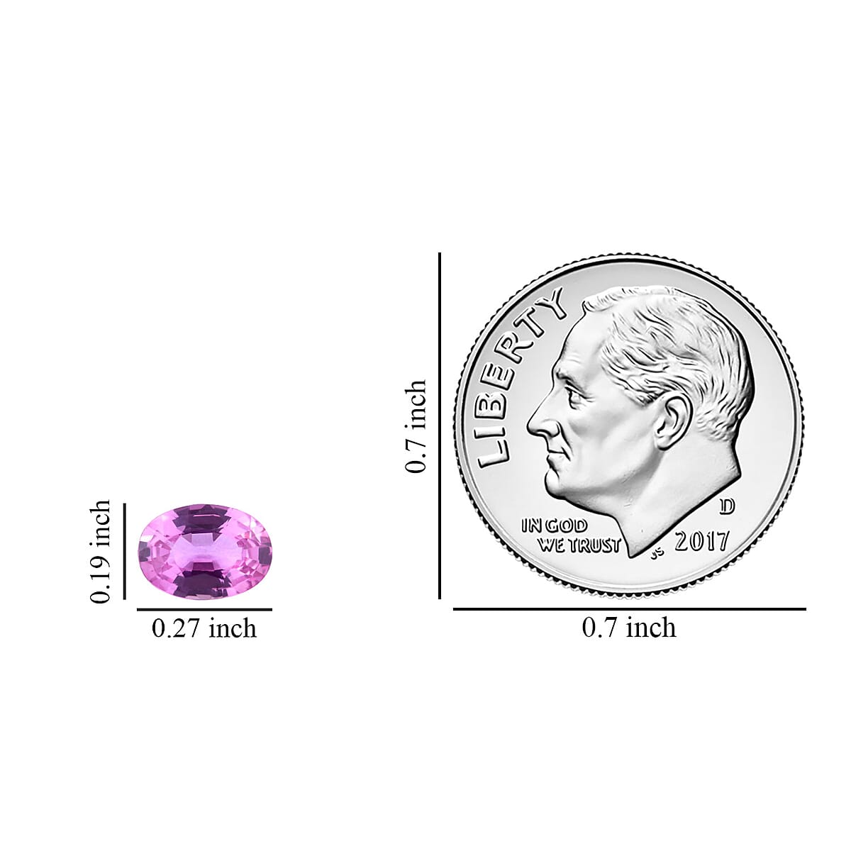 AAAA SAKARAHA Pink Sapphire (Ovl 7x5 mm) 0.81 ctw , Loose Gem , Loose Gemstones , Loose Stones , Jewelry Stones image number 2