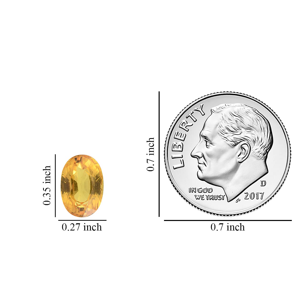 AAAA CHANTHABURI Yellow Sapphire (Ovl 9x7 mm) 2.25 ctw image number 2