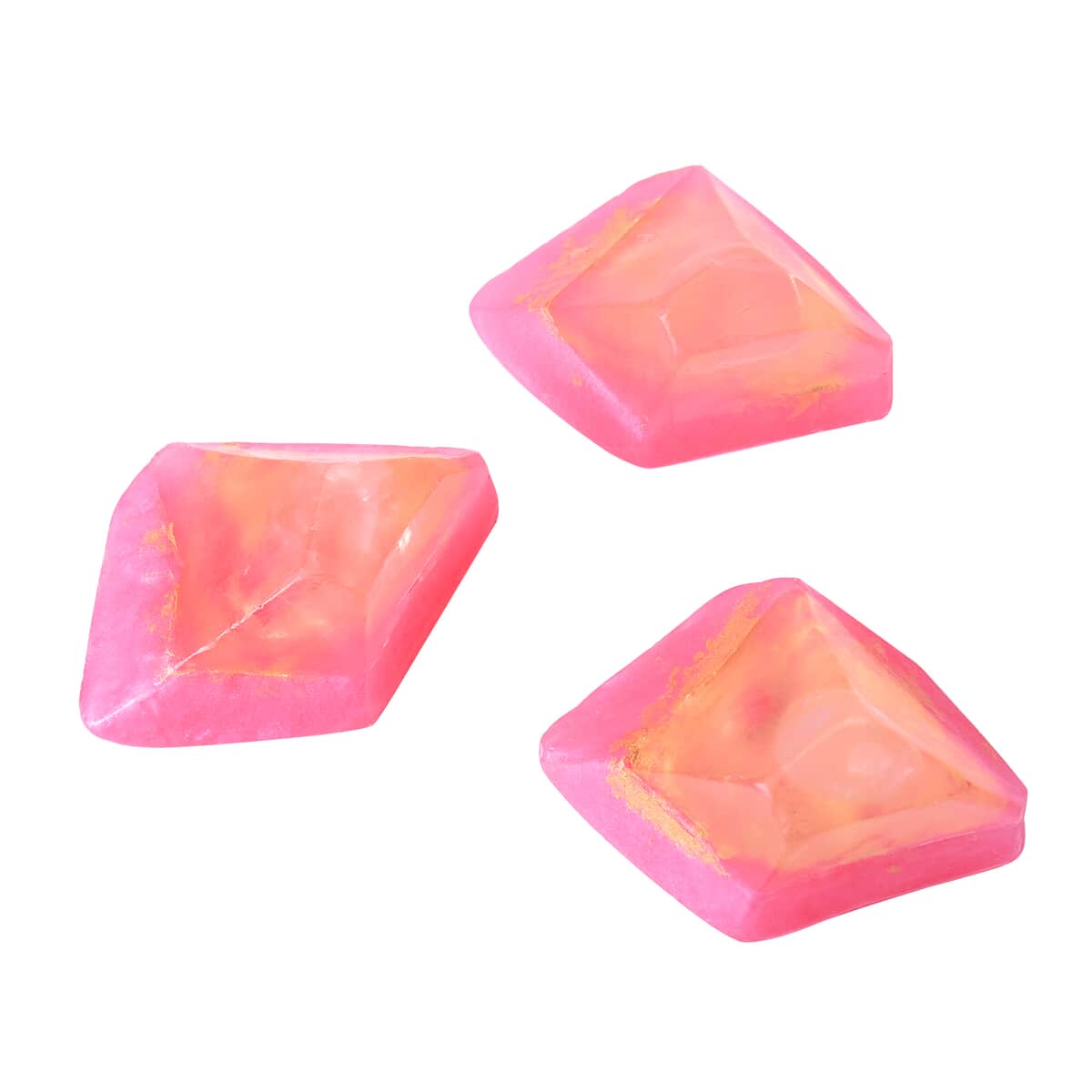 Marigold + Lotus 3pc Set Rose Quartz Soap Rock with Crystal Infused and Strawberry Fragrance image number 0