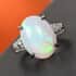 RHAPSODY 950 Platinum AAAA Ethiopian Welo Opal and E-F VS2 Diamond Ring with Appraised Certificate (Size 9.0) 7.85 Grams 6.35 ctw image number 1