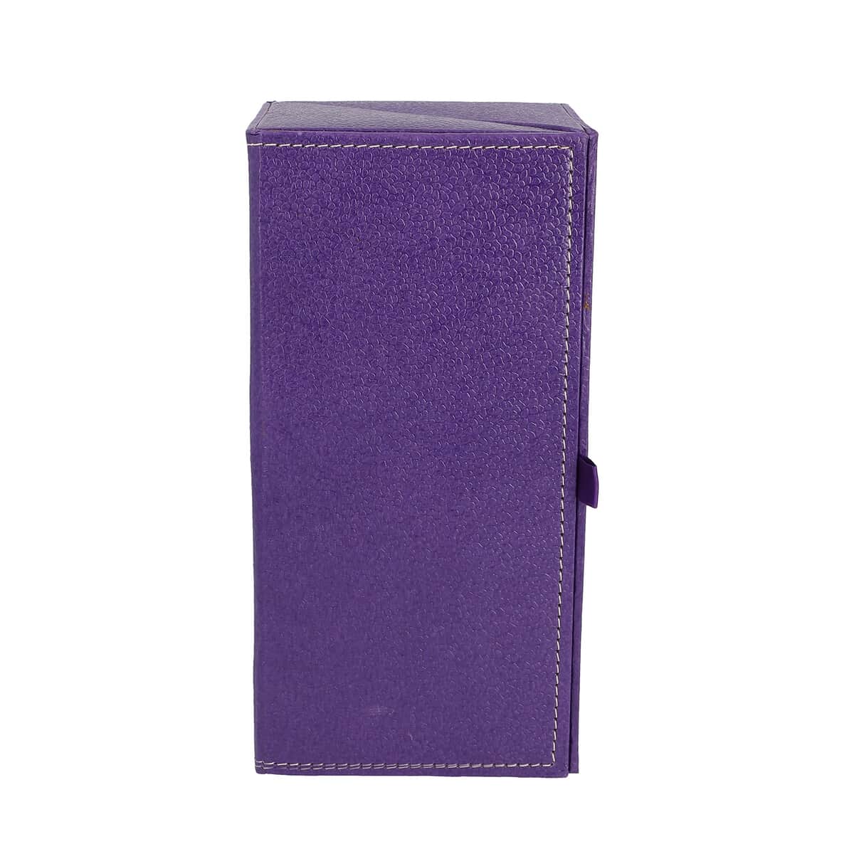Handcrafted Purple Eco Leatherette Jewelry & Accessory Organiser image number 1