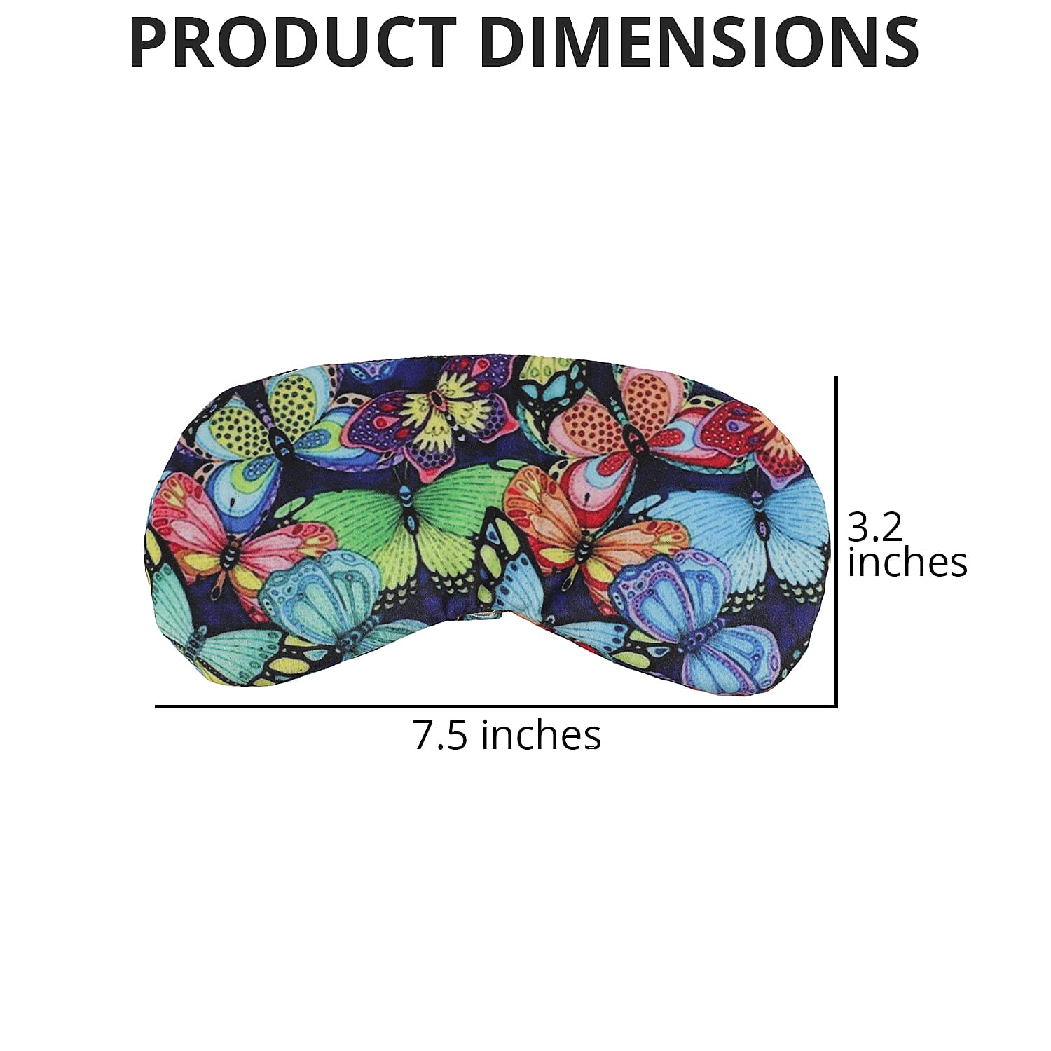 Set of 2 Floral Printed Cotton Velvet Eye Mask with Gel
