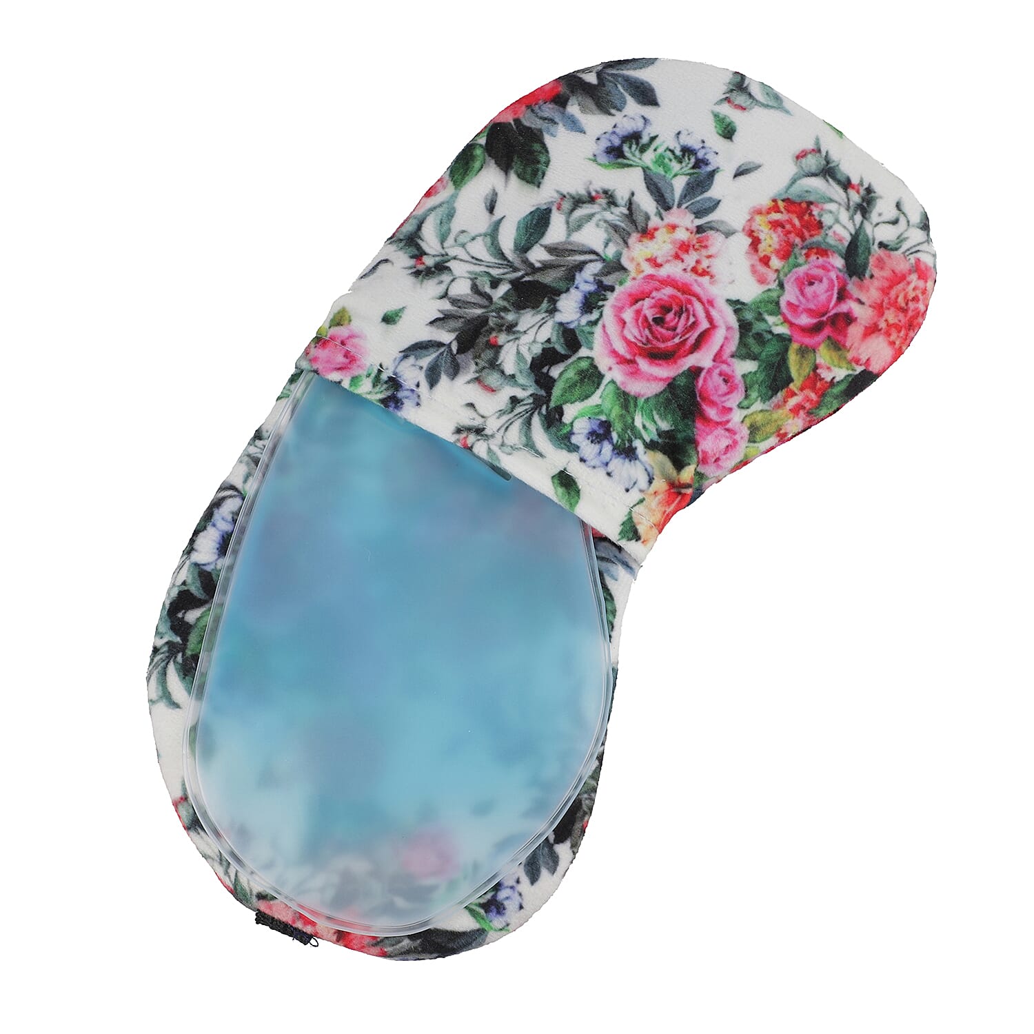 Set of 2 Floral Printed Cotton Velvet Eye Mask with Gel