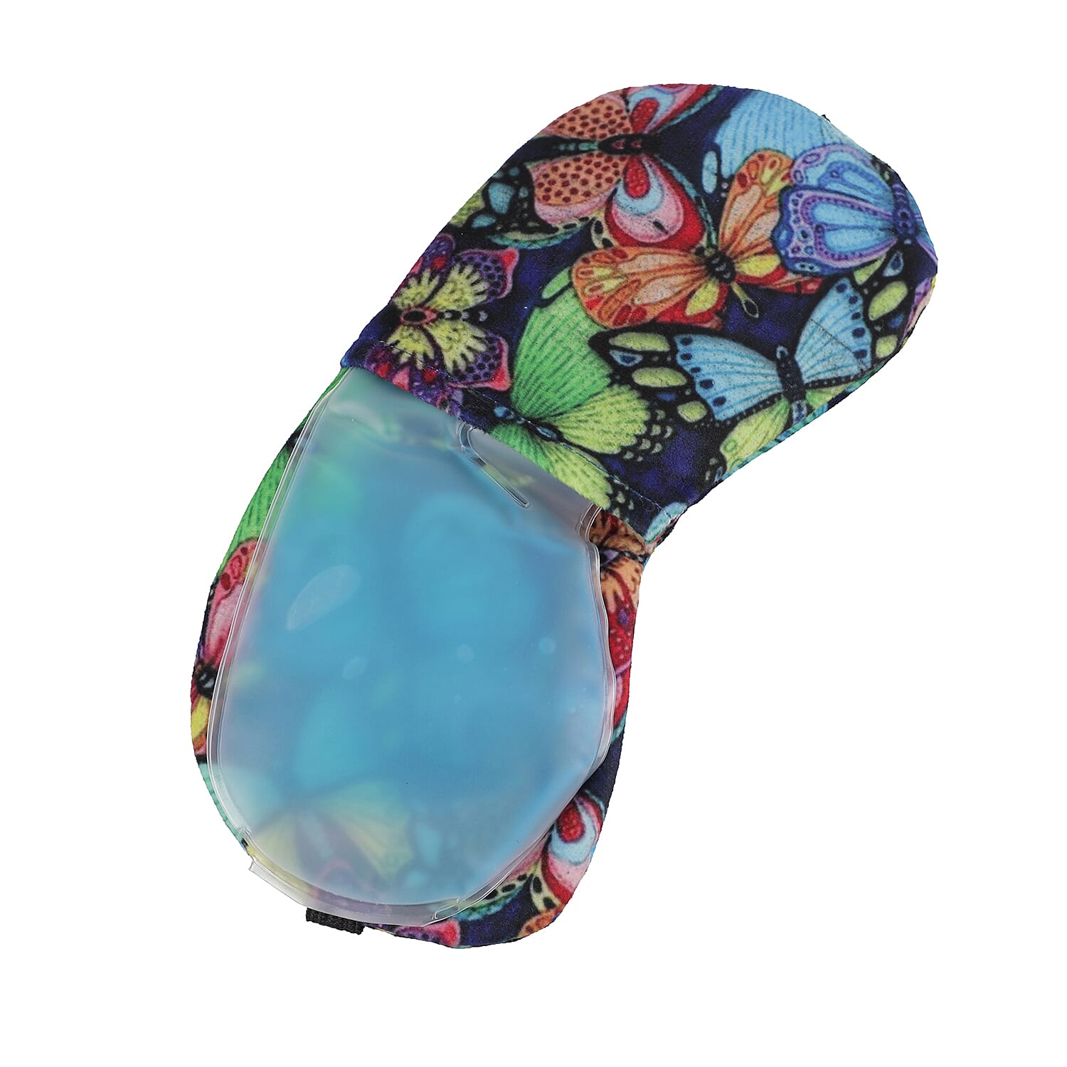Set of 2 Floral Printed Cotton Velvet Eye Mask with Gel