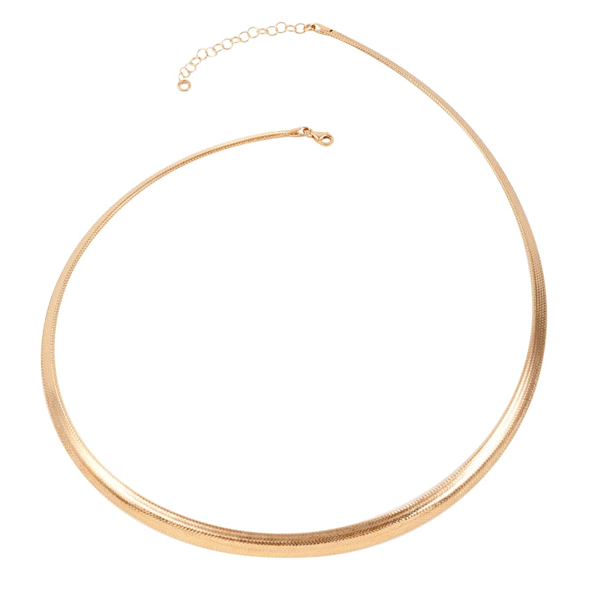 Vicenza Italian Collection 10K Yellow Gold Flat Snake Necklace (18 in) (3 g) image number 0