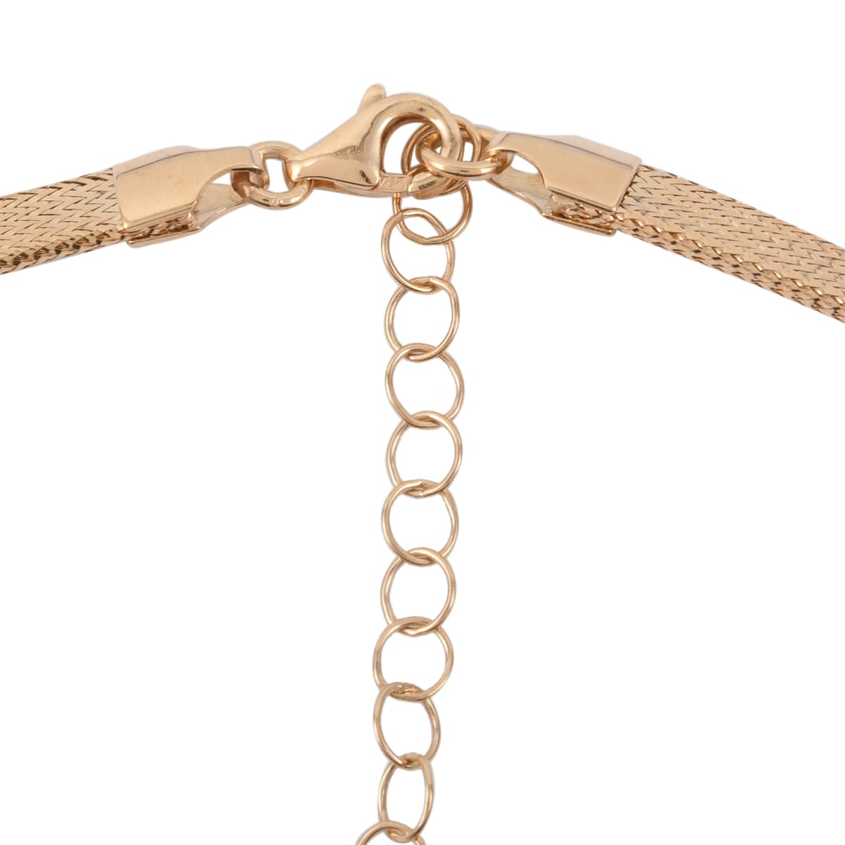 Vicenza Italian Collection 10K Yellow Gold Flat Snake Necklace (18 in) (3 g) image number 2