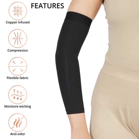 Copper Compression Recovery Elbow Sleeve- (M) image number 2