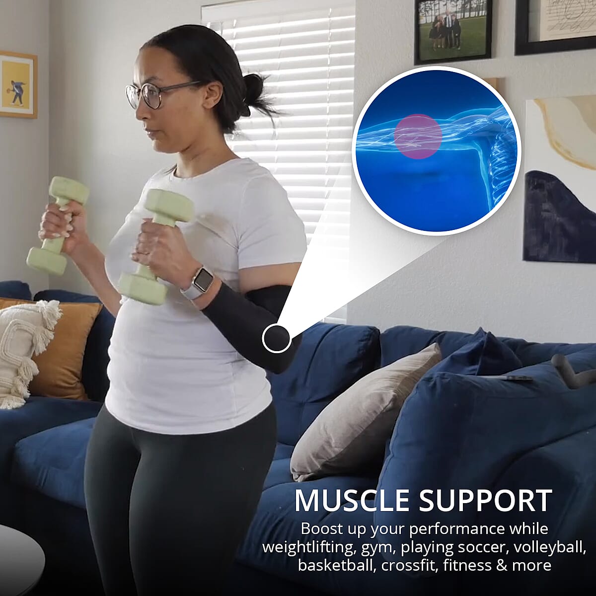 Copper Compression Recovery Elbow Sleeve- (XL) image number 1