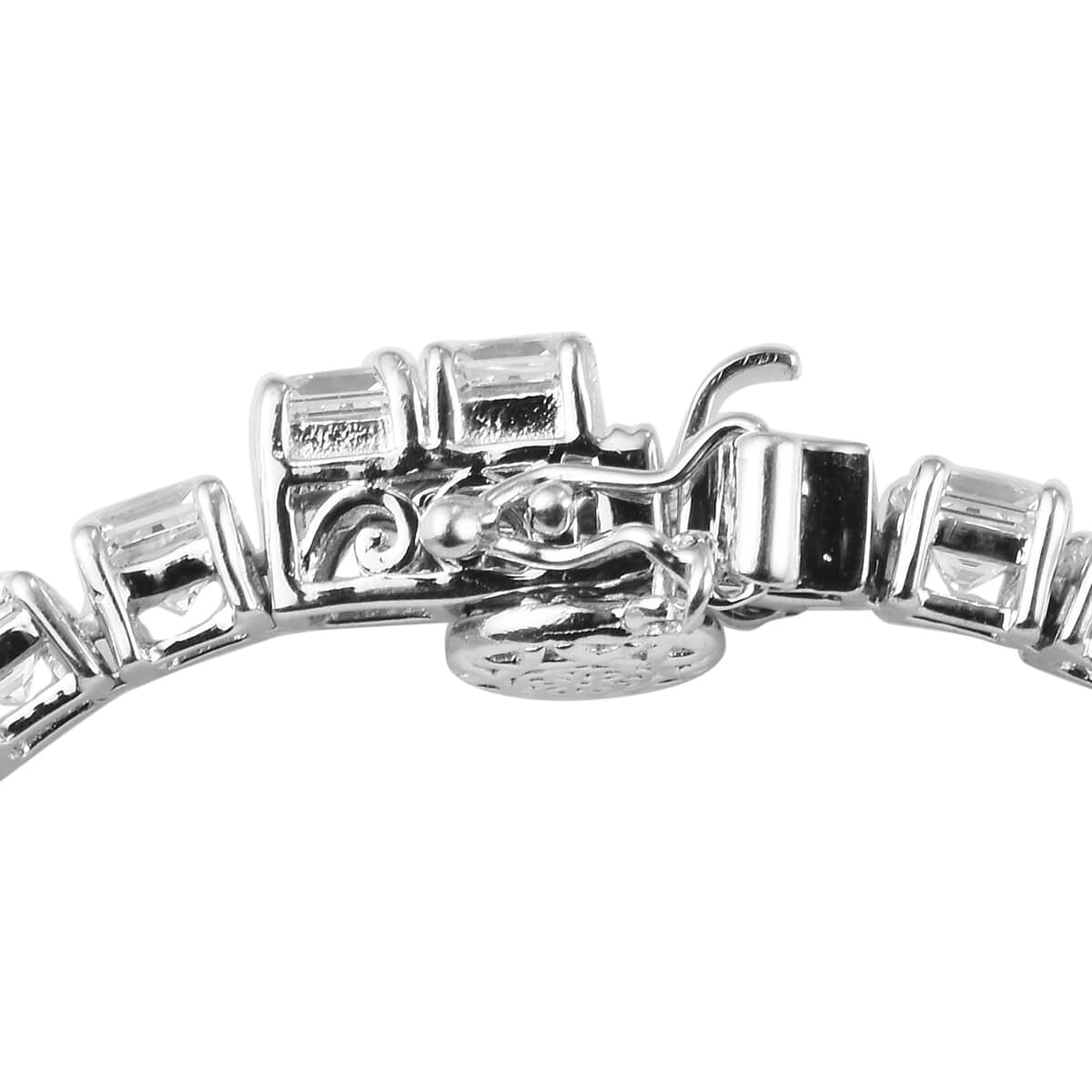 Lustro Stella Made with Finest CZ Tennis Bracelet in Platinum Over Sterling Silver (7.25 In) 25.00 ctw image number 3