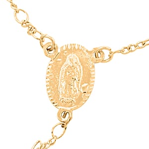 Diamond-Cut Beaded Necklace 21 Inches in Goldtone