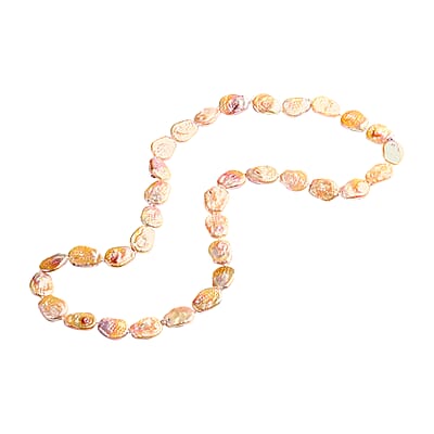 AAA Freshwater Cultured Pearl Necklace, Pearl Necklace For Women, Opera Length Necklace, Coin Pearl Necklace