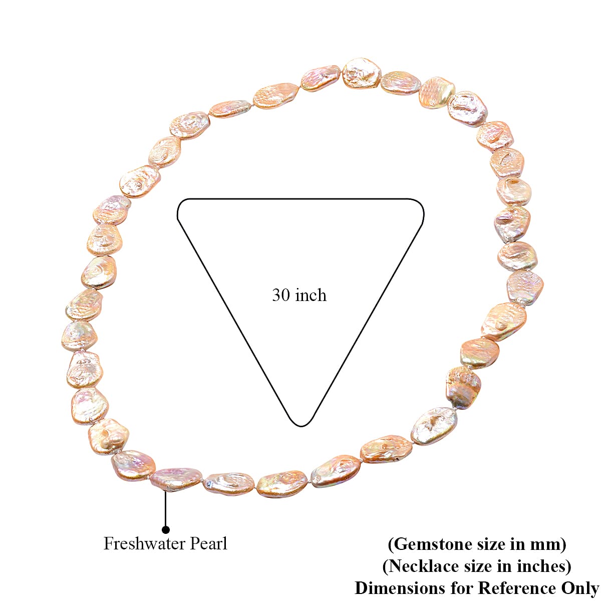 AAA Freshwater Cultured Pearl Necklace, Pearl Necklace For Women, Opera Length Necklace, Coin Pearl Necklace